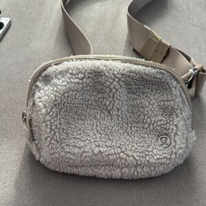 lululemon athletica Cream Sherpa Crossbody Bag